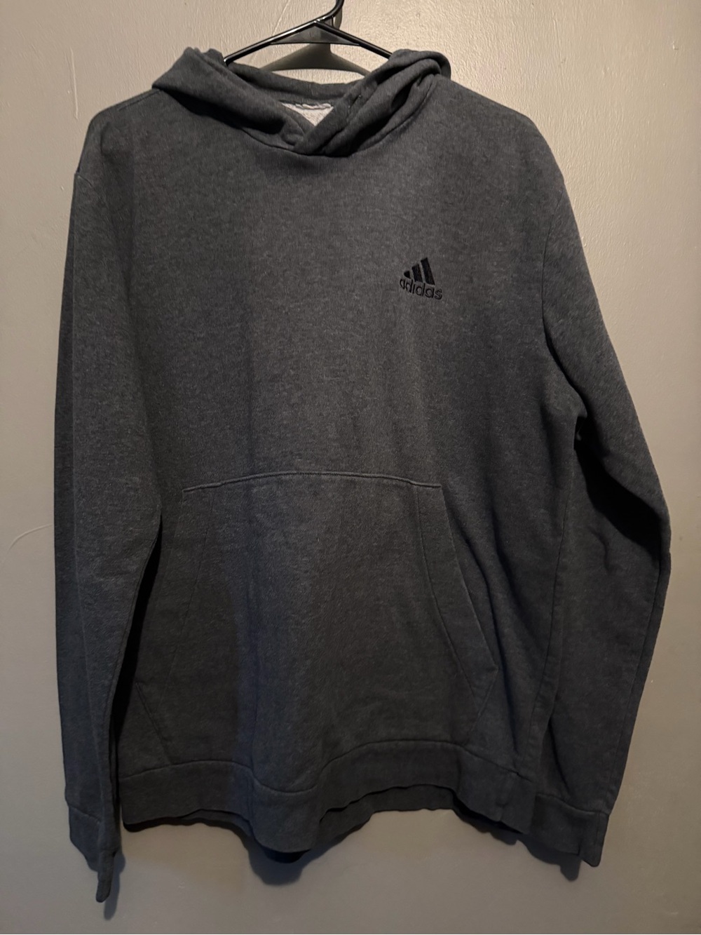 adidas Men’s Charcoal Gray Pullover Hoodie